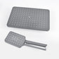 Rectangle Grey Shower Head Combo Standard Spray Pattern Showerhead Gray White Handheld Shower & Large Shower Head Clearhalo 'Bathroom Remodel & Bathroom Fixtures' 'Home Improvement' 'home_improvement' 'home_improvement_shower_heads' 'Shower Heads' 'shower_heads' 'Showers & Bathtubs Plumbing' 'Showers & Bathtubs' 7287444