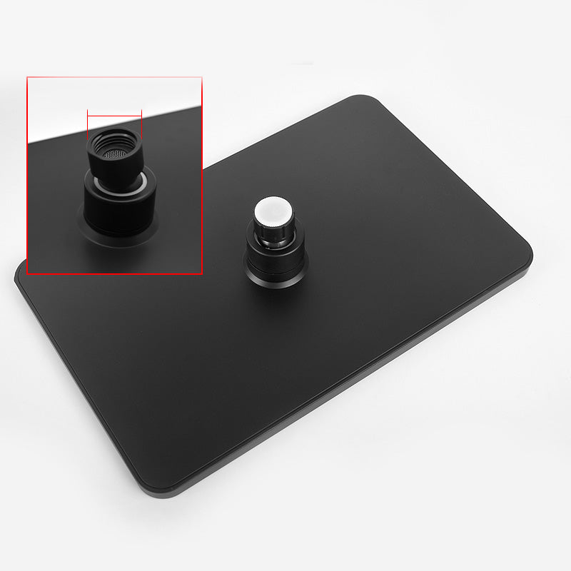 Rectangle Grey Shower Head Combo Standard Spray Pattern Showerhead Clearhalo 'Bathroom Remodel & Bathroom Fixtures' 'Home Improvement' 'home_improvement' 'home_improvement_shower_heads' 'Shower Heads' 'shower_heads' 'Showers & Bathtubs Plumbing' 'Showers & Bathtubs' 7287447