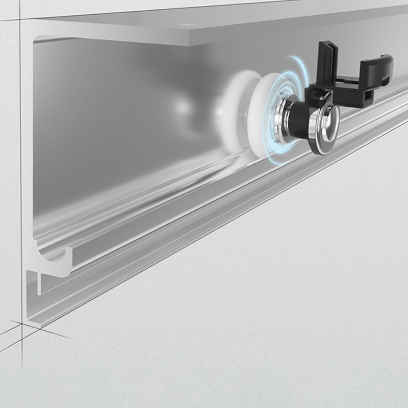 Black Double Sliding Shower Bath Door Semi-Frameless Tempered Shower Doors Clearhalo 'Bathroom Remodel & Bathroom Fixtures' 'Home Improvement' 'home_improvement' 'home_improvement_shower_tub_doors' 'Shower and Tub Doors' 'shower_tub_doors' 'Showers & Bathtubs' 7287479