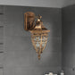 Country Urn Shaped Sconce Lighting 1-Bulb Aluminum Wall Lamp Fixture in Brass for Outdoor Clearhalo 'Wall Lamps & Sconces' 'Wall Lights' Lighting' 728849