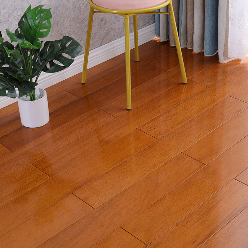 Modern Style Wood Flooring Anti-corrosion Rectangle Smooth Wood Flooring 36"L x 5"W x 1"H Brown Yellow Clearhalo 'Flooring 'Hardwood Flooring' 'hardwood_flooring' 'Home Improvement' 'home_improvement' 'home_improvement_hardwood_flooring' Walls and Ceiling' 7289398