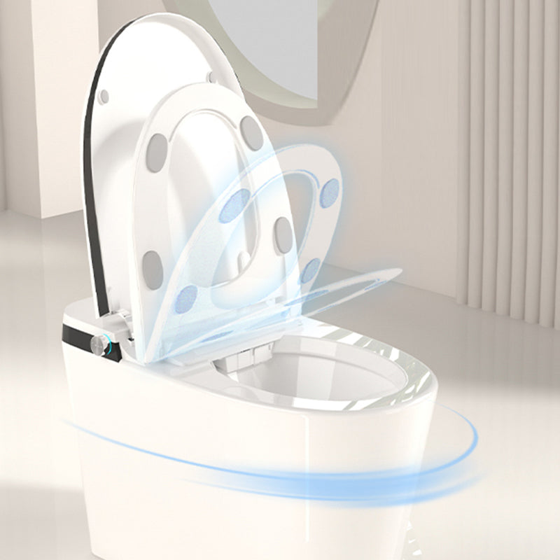 Modern Floor Mounted Toilet Bowl Porcelain Siphon Jet All In One Toilet Clearhalo 'Bathroom Remodel & Bathroom Fixtures' 'Home Improvement' 'home_improvement' 'home_improvement_toilets' 'Toilets & Bidets' 'Toilets' 7289461