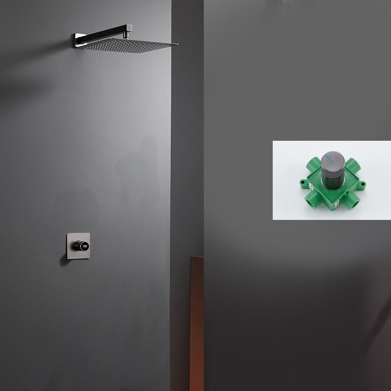 Modern Solid Color Shower Set Adjustable Spray Pattern Shower Head Combo 12" In-wall Top Spray (with Crossbar) 1 Clearhalo 'Bathroom Remodel & Bathroom Fixtures' 'Home Improvement' 'home_improvement' 'home_improvement_shower_faucets' 'Shower Faucets & Systems' 'shower_faucets' 'Showers & Bathtubs Plumbing' 'Showers & Bathtubs' 7289747