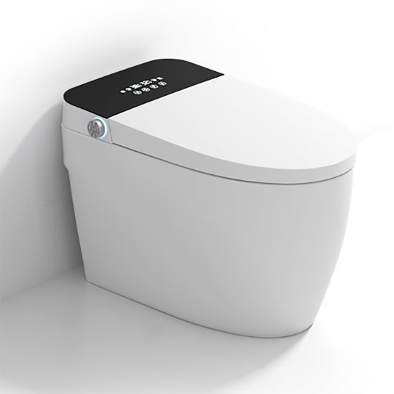 Contemporary Floor Standing Bidet Foot Sensor Elongated Heated Seat White Black White Clearhalo 'Bathroom Remodel & Bathroom Fixtures' 'Bidets' 'Home Improvement' 'home_improvement' 'home_improvement_bidets' 'Toilets & Bidets' 7290096