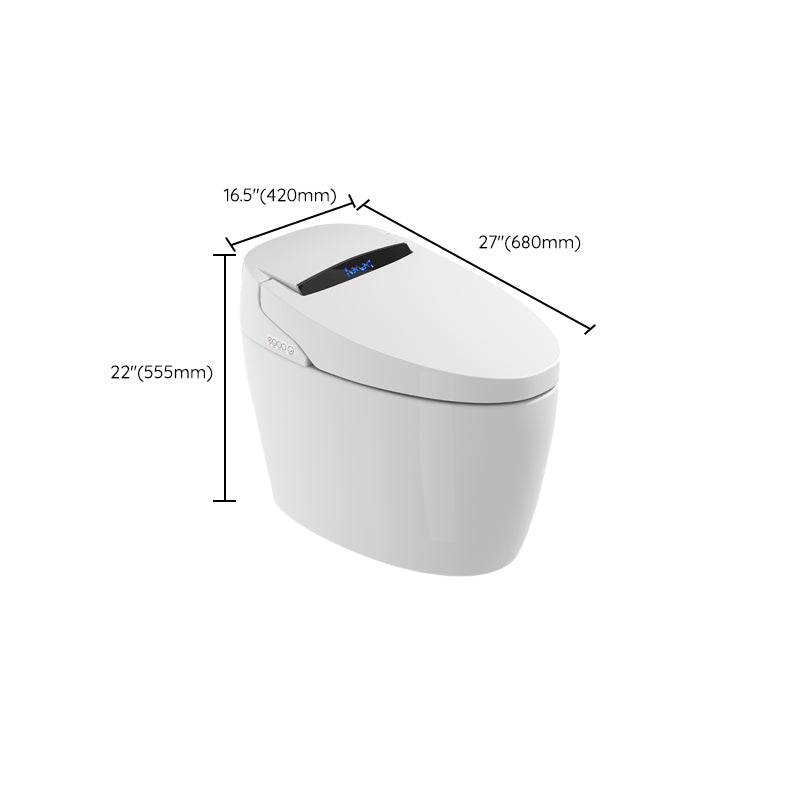 Contemporary Floor Standing Bidet Foot Sensor Elongated Heated Seat White Clearhalo 'Bathroom Remodel & Bathroom Fixtures' 'Bidets' 'Home Improvement' 'home_improvement' 'home_improvement_bidets' 'Toilets & Bidets' 7290107