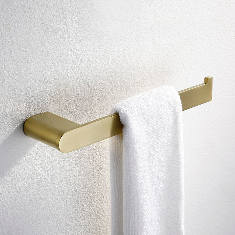 Modern Brushed Brass Bathroom Accessories Hardware Set with Towel Bar Towel Ring Clearhalo 'Bathroom Hardware Sets' 'Bathroom Hardware' 'Bathroom Remodel & Bathroom Fixtures' 'bathroom_hardware_sets' 'Home Improvement' 'home_improvement' 'home_improvement_bathroom_hardware_sets' 7290126