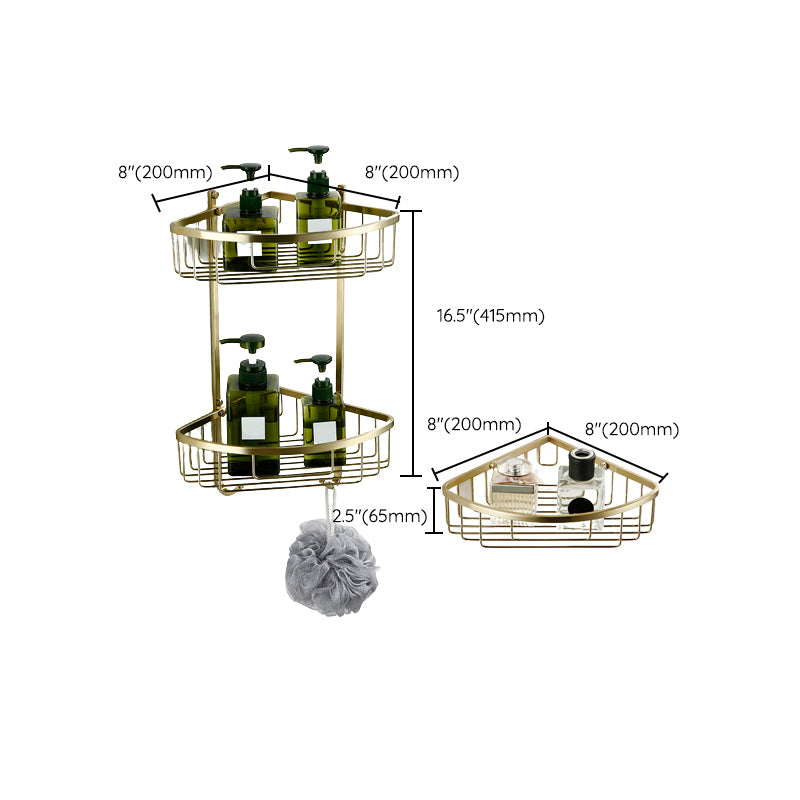 Modern Brushed Brass Bathroom Accessories Hardware Set with Towel Bar Clearhalo 'Bathroom Hardware Sets' 'Bathroom Hardware' 'Bathroom Remodel & Bathroom Fixtures' 'bathroom_hardware_sets' 'Home Improvement' 'home_improvement' 'home_improvement_bathroom_hardware_sets' 7290148