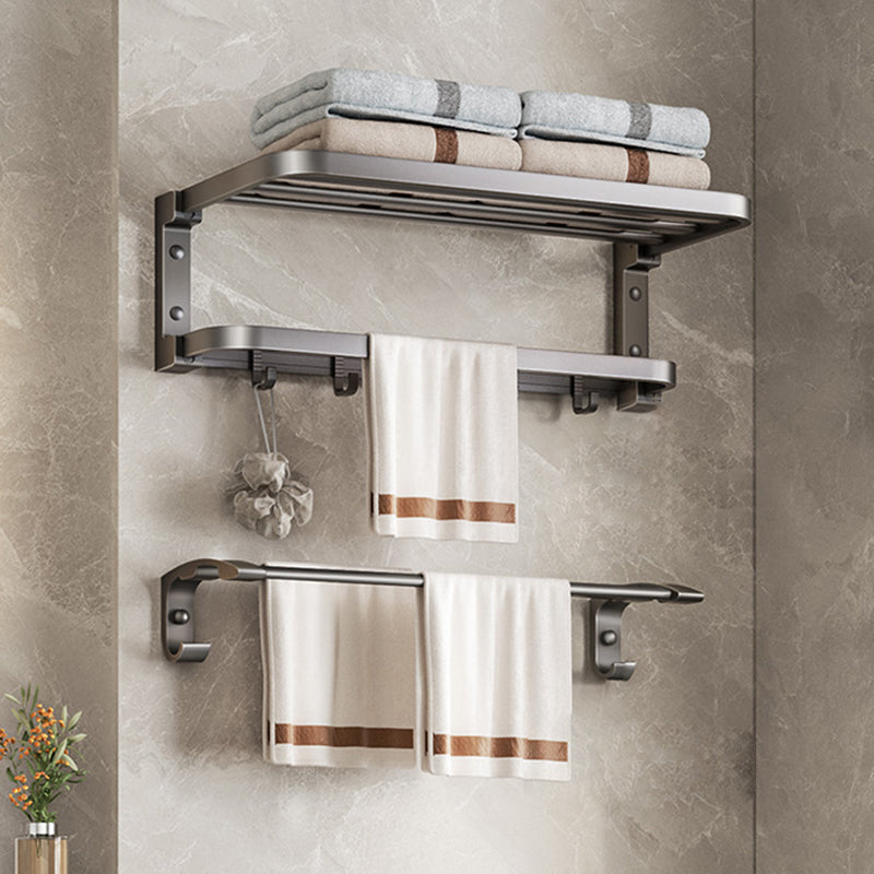 Traditional Bathroom Accessory As Individual Or As a Set in Grey 2-Piece Set Clearhalo 'Bathroom Hardware Sets' 'Bathroom Hardware' 'Bathroom Remodel & Bathroom Fixtures' 'bathroom_hardware_sets' 'Home Improvement' 'home_improvement' 'home_improvement_bathroom_hardware_sets' 7290157