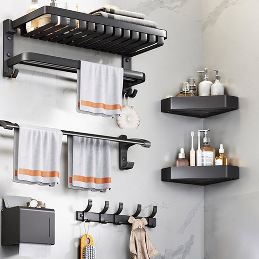 Traditional Black Bathroom Accessory As Individual Or As a Set Clearhalo 'Bathroom Hardware Sets' 'Bathroom Hardware' 'Bathroom Remodel & Bathroom Fixtures' 'bathroom_hardware_sets' 'Home Improvement' 'home_improvement' 'home_improvement_bathroom_hardware_sets' 7290164