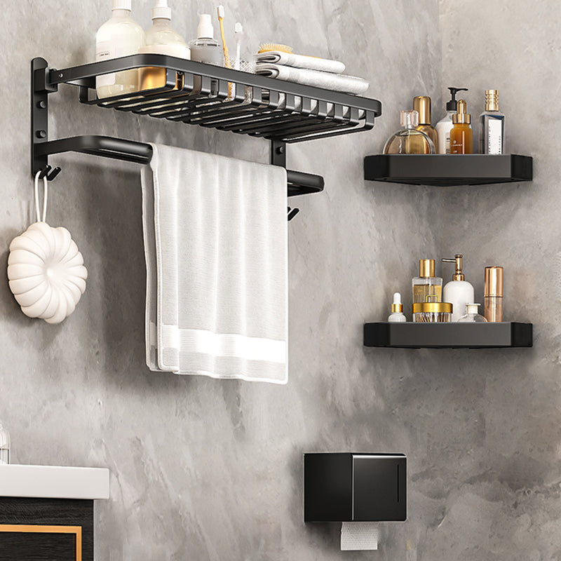 Traditional Black Bathroom Accessory As Individual Or As a Set 4-Piece Set (Toilet Paper Holder) Clearhalo 'Bathroom Hardware Sets' 'Bathroom Hardware' 'Bathroom Remodel & Bathroom Fixtures' 'bathroom_hardware_sets' 'Home Improvement' 'home_improvement' 'home_improvement_bathroom_hardware_sets' 7290168
