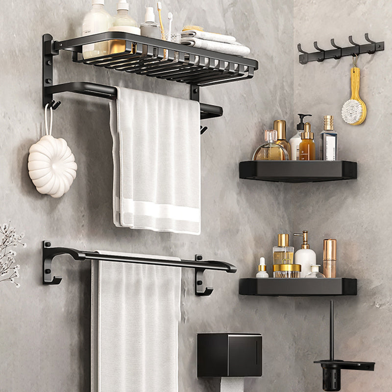 Traditional Black Bathroom Accessory As Individual Or As a Set 7-Piece Set Clearhalo 'Bathroom Hardware Sets' 'Bathroom Hardware' 'Bathroom Remodel & Bathroom Fixtures' 'bathroom_hardware_sets' 'Home Improvement' 'home_improvement' 'home_improvement_bathroom_hardware_sets' 7290170