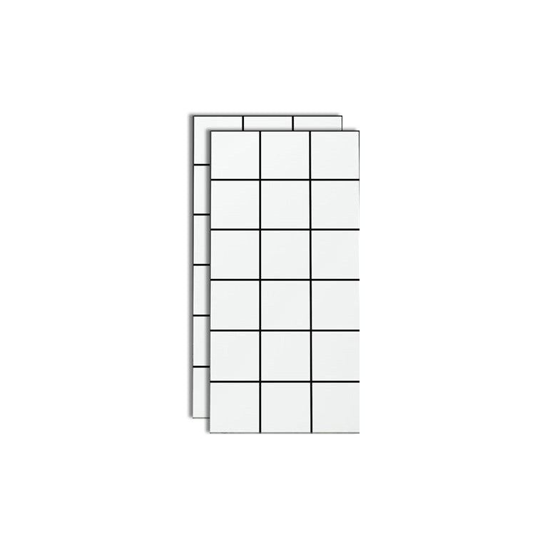 Plastic Peel and Stick Wall Tile Single Tile Wallpaper with Rectangular Shape White Plaid Clearhalo 'Flooring 'Home Improvement' 'home_improvement' 'home_improvement_peel_stick_blacksplash' 'Peel & Stick Backsplash Tile' 'peel_stick_blacksplash' 'Walls & Ceilings' Walls and Ceiling' 7291510