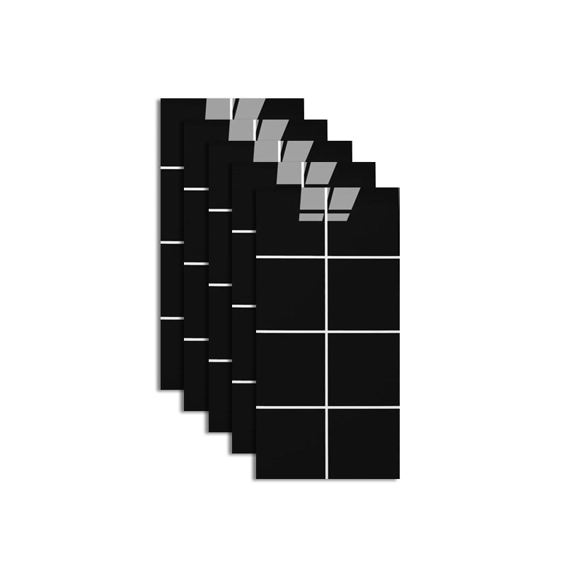 Modern Style Peel & Stick Tile Single Tile Wallpaper with Waterproof Black Plaid Clearhalo 'Flooring 'Home Improvement' 'home_improvement' 'home_improvement_peel_stick_blacksplash' 'Peel & Stick Backsplash Tile' 'peel_stick_blacksplash' 'Walls & Ceilings' Walls and Ceiling' 7291534