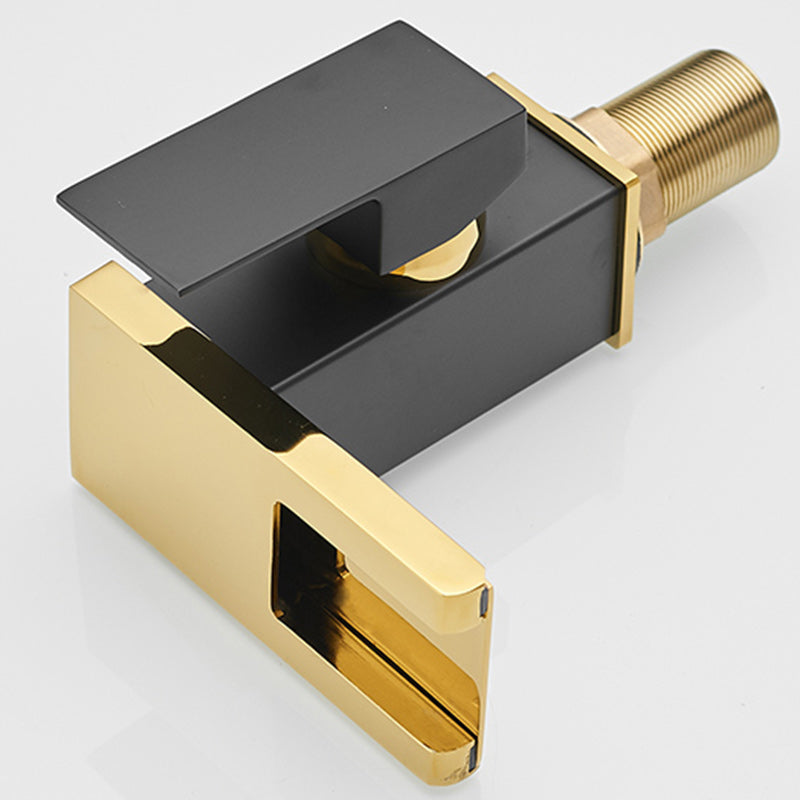 Modern Waterfall Spout Sink Faucet with Led Brass Lavatory Faucet Clearhalo 'Bathroom Remodel & Bathroom Fixtures' 'Bathroom Sink Faucets' 'Bathroom Sinks & Faucet Components' 'bathroom_sink_faucets' 'Home Improvement' 'home_improvement' 'home_improvement_bathroom_sink_faucets' 7291606