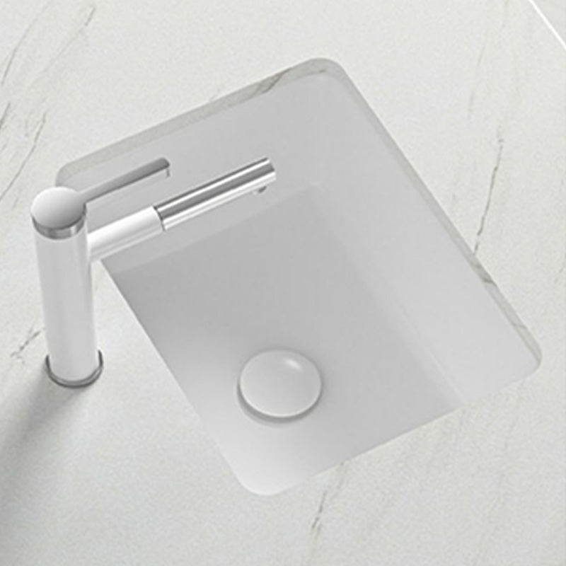 Modern Style Bathroom Sink Undermount Ceramic Bathroom Sink in White Clearhalo 'Bathroom Remodel & Bathroom Fixtures' 'Bathroom Sinks & Faucet Components' 'Bathroom Sinks' 'bathroom_sink' 'Home Improvement' 'home_improvement' 'home_improvement_bathroom_sink' 7291704