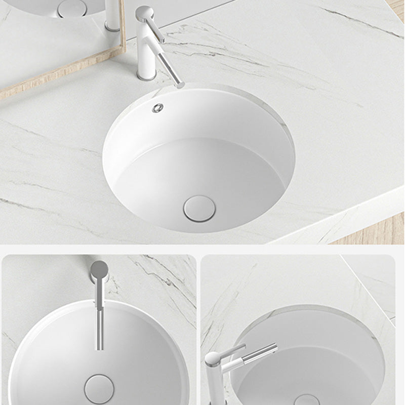 Modern Style Bathroom Sink Undermount Ceramic Bathroom Sink in White Clearhalo 'Bathroom Remodel & Bathroom Fixtures' 'Bathroom Sinks & Faucet Components' 'Bathroom Sinks' 'bathroom_sink' 'Home Improvement' 'home_improvement' 'home_improvement_bathroom_sink' 7291715