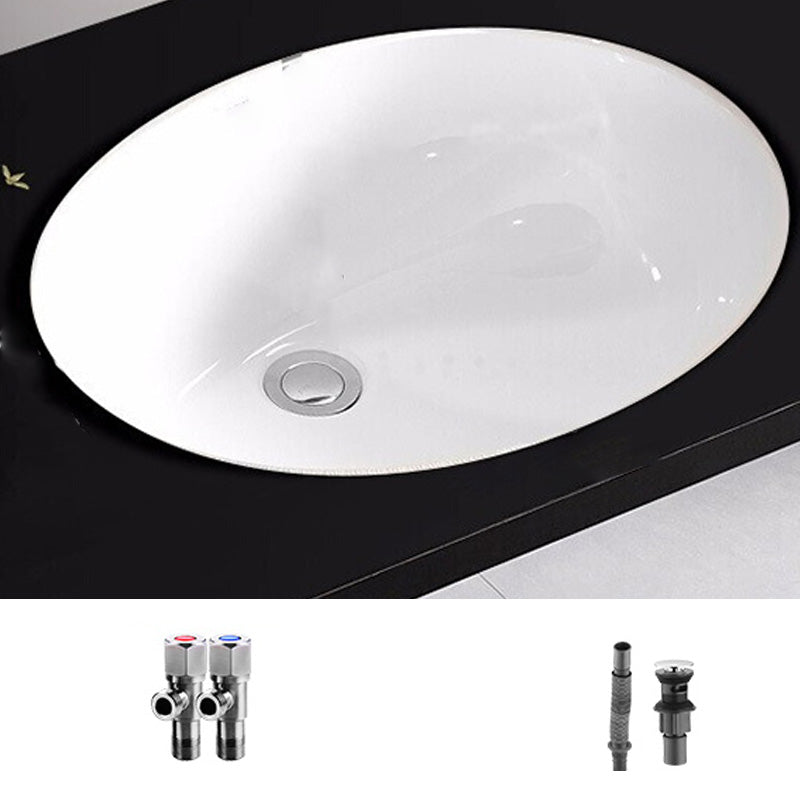 Modern Style Bathroom Sink Overflow Hole Design Oval Ceramic Bathroom Sink With Angle Valve Sink Not Available Clearhalo 'Bathroom Remodel & Bathroom Fixtures' 'Bathroom Sinks & Faucet Components' 'Bathroom Sinks' 'bathroom_sink' 'Home Improvement' 'home_improvement' 'home_improvement_bathroom_sink' 7291727