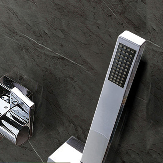 Modern Bathtub Faucet Waterfall Handheld Shower Head Bathtub Faucet Clearhalo 'Bathroom Remodel & Bathroom Fixtures' 'Bathtub Faucets' 'bathtub_faucets' 'Home Improvement' 'home_improvement' 'home_improvement_bathtub_faucets' 7291775
