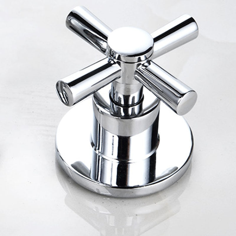 Contemporary Bathroom Faucet Deck Mounted Copper Low Arc Roman Tub Set Clearhalo 'Bathroom Remodel & Bathroom Fixtures' 'Bathtub Faucets' 'bathtub_faucets' 'Home Improvement' 'home_improvement' 'home_improvement_bathtub_faucets' 7291843