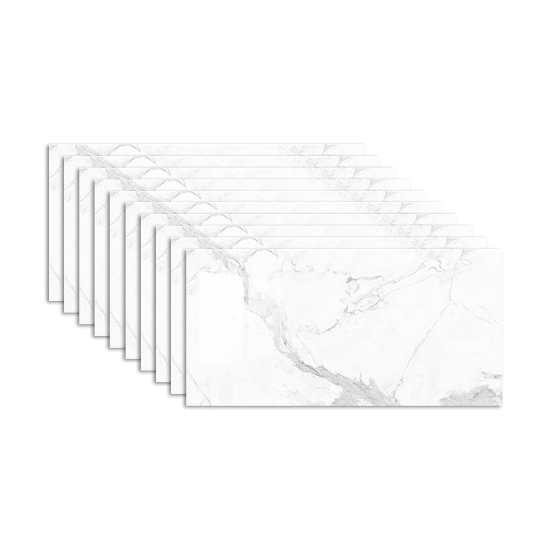 Polygon Peel and Stick Backsplash Tile PVC Peel and Stick Tile for Kitchen and Bathroom Gray-White 10-Piece Set Clearhalo 'Flooring 'Home Improvement' 'home_improvement' 'home_improvement_peel_stick_blacksplash' 'Peel & Stick Backsplash Tile' 'peel_stick_blacksplash' 'Walls & Ceilings' Walls and Ceiling' 7292138
