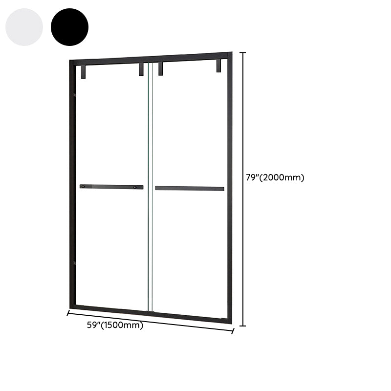 Transparent Tempered Shower Bath Door Scratch Resistant Shower Door Clearhalo 'Bathroom Remodel & Bathroom Fixtures' 'Home Improvement' 'home_improvement' 'home_improvement_shower_tub_doors' 'Shower and Tub Doors' 'shower_tub_doors' 'Showers & Bathtubs' 7292394