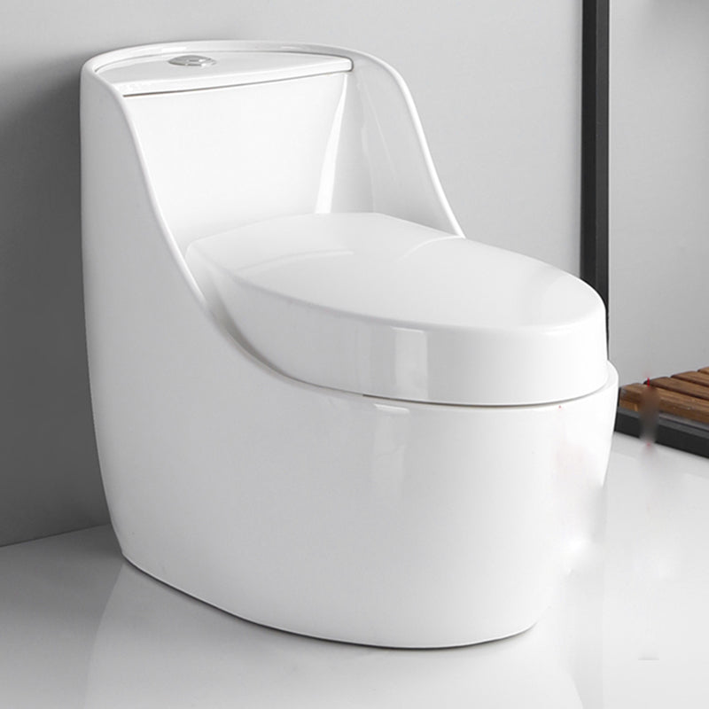 Contemporary Siphon Jet Toilet Bowl White Floor Mounted Urine Toilet for Washroom Toilet with Sprayer 14" Clearhalo 'Bathroom Remodel & Bathroom Fixtures' 'Home Improvement' 'home_improvement' 'home_improvement_toilets' 'Toilets & Bidets' 'Toilets' 7293512
