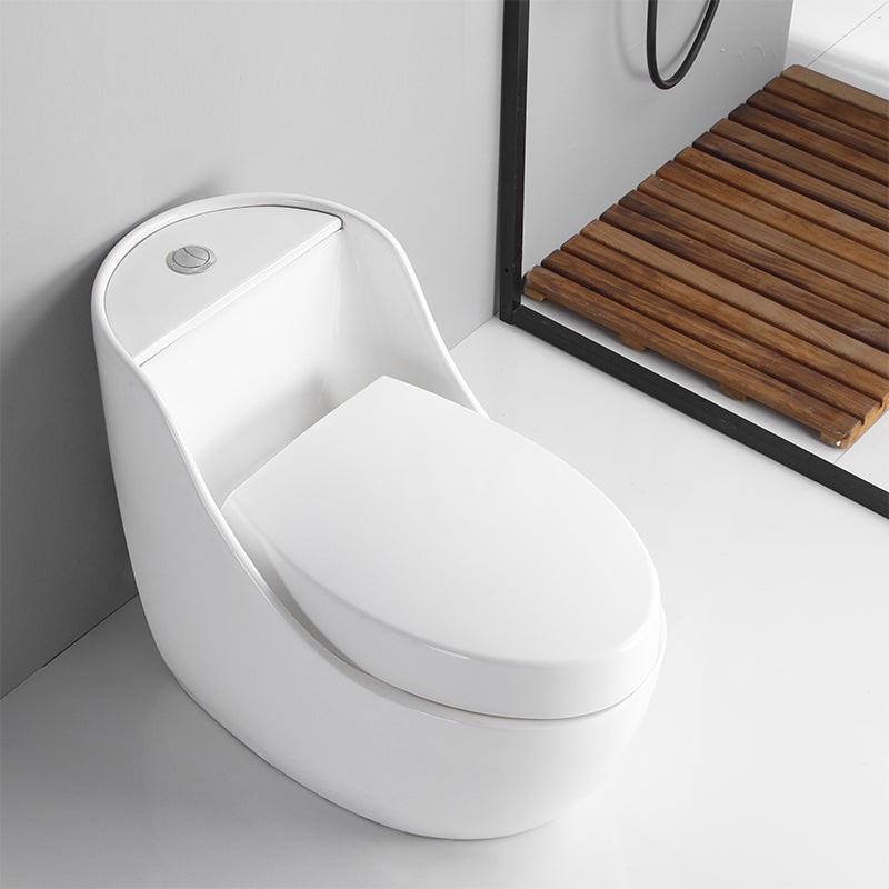 Contemporary Siphon Jet Toilet Bowl White Floor Mounted Urine Toilet for Washroom Toilet with Sprayer 12" Clearhalo 'Bathroom Remodel & Bathroom Fixtures' 'Home Improvement' 'home_improvement' 'home_improvement_toilets' 'Toilets & Bidets' 'Toilets' 7293513