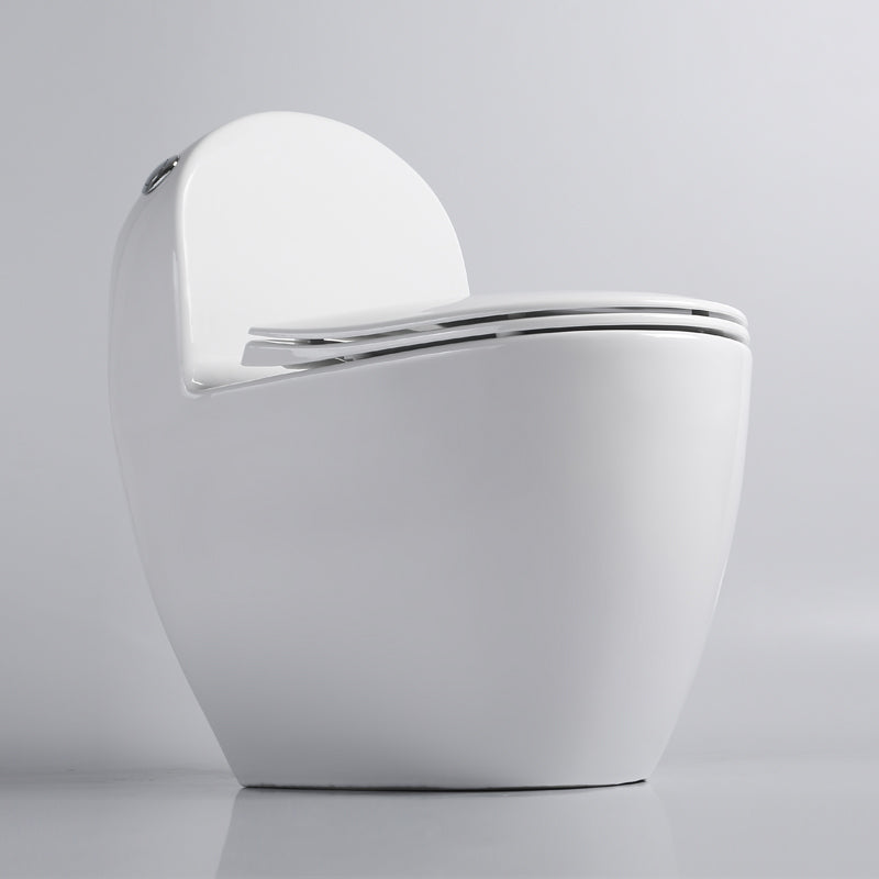 Contemporary Ceramic Toilet Bowl White Floor Mounted Urine Toilet with Seat for Washroom 12" Clearhalo 'Bathroom Remodel & Bathroom Fixtures' 'Home Improvement' 'home_improvement' 'home_improvement_toilets' 'Toilets & Bidets' 'Toilets' 7293525