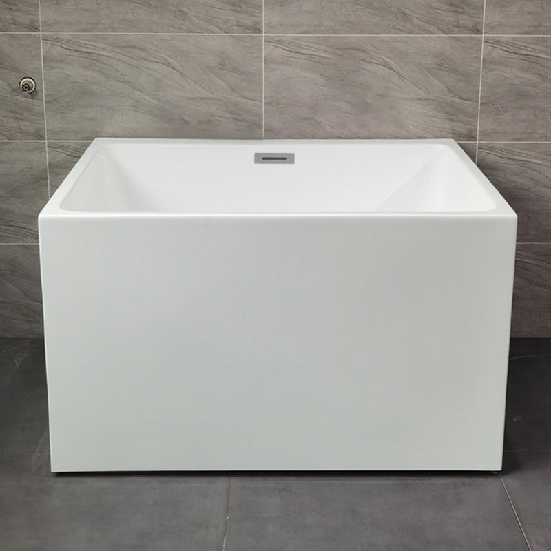 Back to Wall Soaking Bathtub Modern Antique Finish Rectangular Bath Tub Tub Clearhalo 'Bathroom Remodel & Bathroom Fixtures' 'Bathtubs' 'Home Improvement' 'home_improvement' 'home_improvement_bathtubs' 'Showers & Bathtubs' 7293580