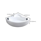 Back to Wall Corner Bathtub Modern Antique Finish Soaking Bath Tub Clearhalo 'Bathroom Remodel & Bathroom Fixtures' 'Bathtubs' 'Home Improvement' 'home_improvement' 'home_improvement_bathtubs' 'Showers & Bathtubs' 7293633