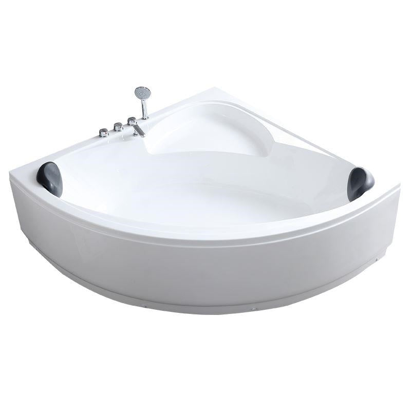 Back to Wall Soaking Bathtub Modern Antique Finish Corner Bath Tub Clearhalo 'Bathroom Remodel & Bathroom Fixtures' 'Bathtubs' 'Home Improvement' 'home_improvement' 'home_improvement_bathtubs' 'Showers & Bathtubs' 7293644