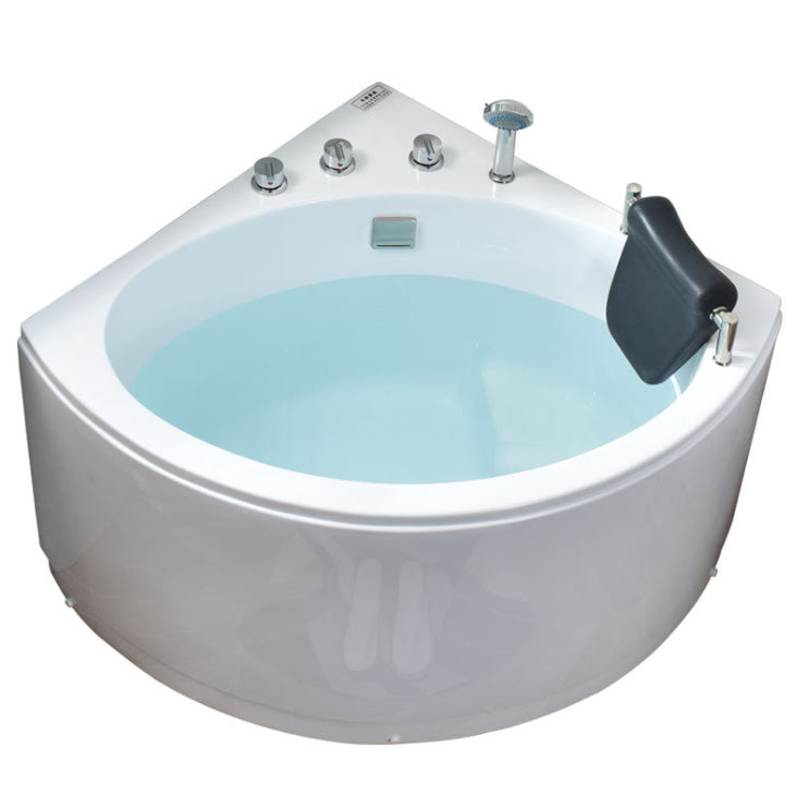 Back to Wall Soaking Bathtub Modern Antique Finish Corner Bath Tub Clearhalo 'Bathroom Remodel & Bathroom Fixtures' 'Bathtubs' 'Home Improvement' 'home_improvement' 'home_improvement_bathtubs' 'Showers & Bathtubs' 7293647