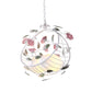 2 Lights Hanging Pendant Lamp Pastoral Living Room Chandelier with Bird Egg White Glass Shade Clearhalo 'Ceiling Lights' 'Chandeliers' Lighting' options 729477