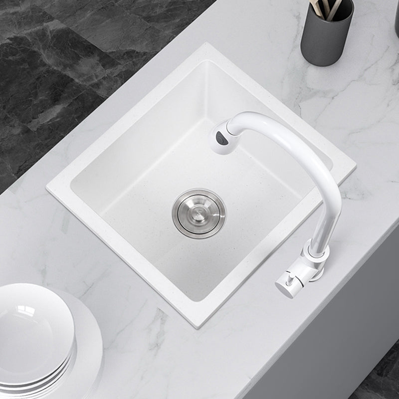 Quartz Kitchen Sink Contemporary Rectangular Shape Kitchen Sink with 1 ...