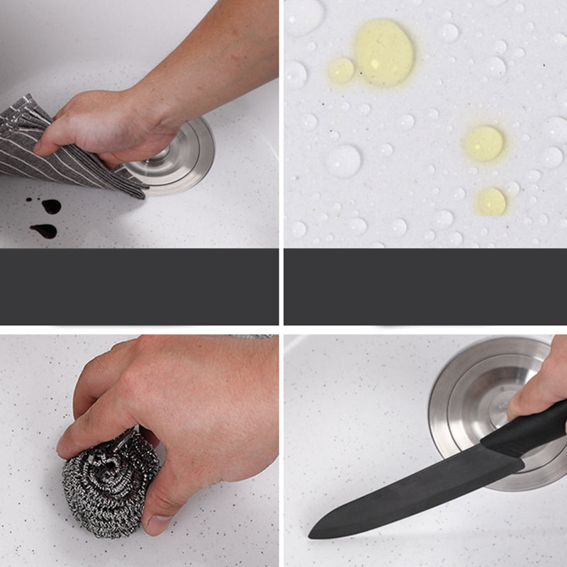 Quartz Kitchen Sink Contemporary Rectangular Shape Kitchen Sink with 1-Bowl Clearhalo 'Home Improvement' 'home_improvement' 'home_improvement_kitchen_sinks' 'Kitchen Remodel & Kitchen Fixtures' 'Kitchen Sinks & Faucet Components' 'Kitchen Sinks' 'kitchen_sinks' 7294813