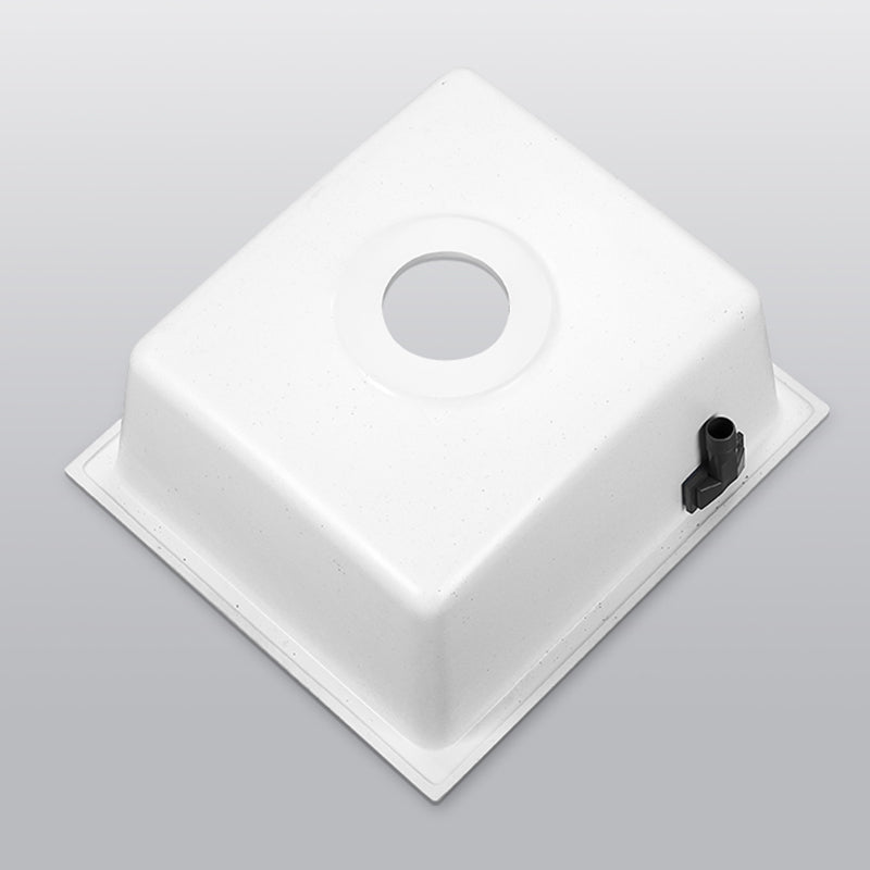 Quartz Kitchen Sink Contemporary Rectangular Shape Kitchen Sink with 1-Bowl Clearhalo 'Home Improvement' 'home_improvement' 'home_improvement_kitchen_sinks' 'Kitchen Remodel & Kitchen Fixtures' 'Kitchen Sinks & Faucet Components' 'Kitchen Sinks' 'kitchen_sinks' 7294815