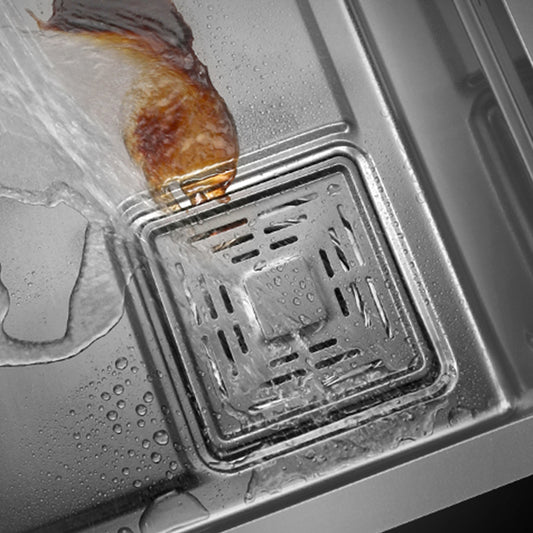Stainless Steel Kitchen Sink Overflow Hole Detail Kitchen Sink with Basket Strainer Clearhalo 'Home Improvement' 'home_improvement' 'home_improvement_kitchen_sinks' 'Kitchen Remodel & Kitchen Fixtures' 'Kitchen Sinks & Faucet Components' 'Kitchen Sinks' 'kitchen_sinks' 7294861