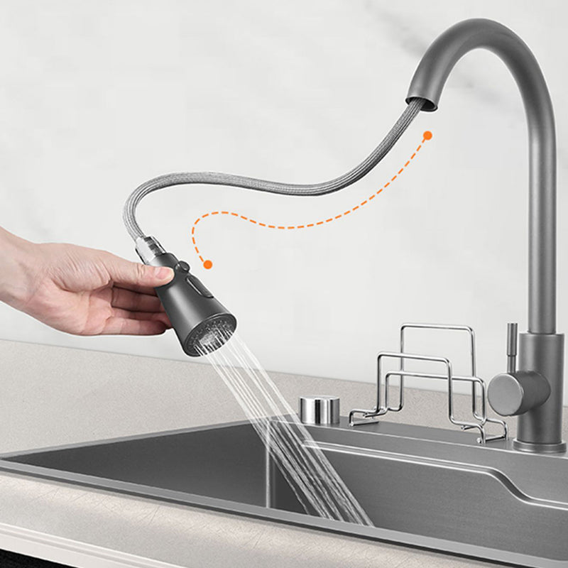 Stainless Steel Kitchen Sink Overflow Hole Detail Kitchen Sink with Basket Strainer Clearhalo 'Home Improvement' 'home_improvement' 'home_improvement_kitchen_sinks' 'Kitchen Remodel & Kitchen Fixtures' 'Kitchen Sinks & Faucet Components' 'Kitchen Sinks' 'kitchen_sinks' 7294871