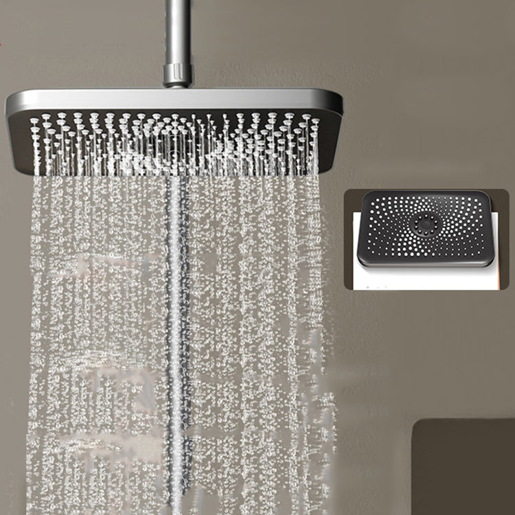 Contemporary Shower Head Combo Standard Spray Pattern Rectangle Large Shower Head Clearhalo 'Bathroom Remodel & Bathroom Fixtures' 'Home Improvement' 'home_improvement' 'home_improvement_shower_heads' 'Shower Heads' 'shower_heads' 'Showers & Bathtubs Plumbing' 'Showers & Bathtubs' 7294903