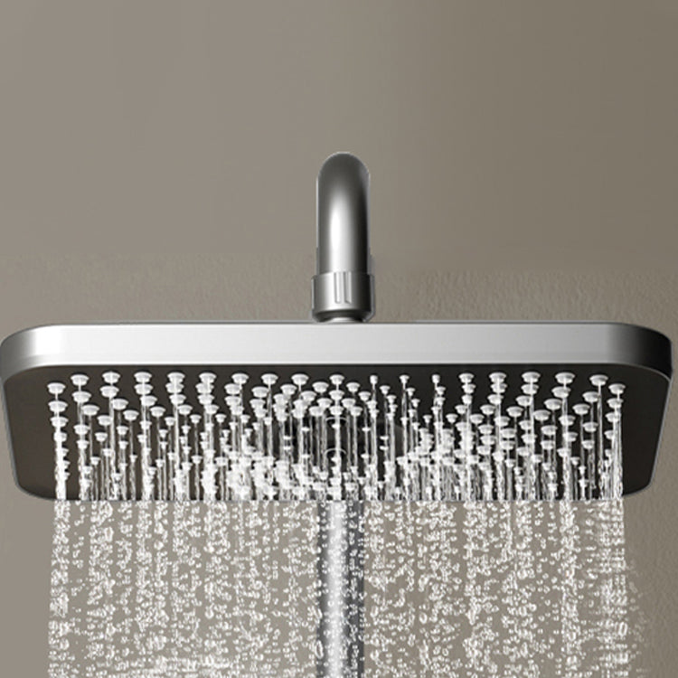 Contemporary Shower Head Combo Standard Spray Pattern Rectangle Large Shower Head Clearhalo 'Bathroom Remodel & Bathroom Fixtures' 'Home Improvement' 'home_improvement' 'home_improvement_shower_heads' 'Shower Heads' 'shower_heads' 'Showers & Bathtubs Plumbing' 'Showers & Bathtubs' 7294908