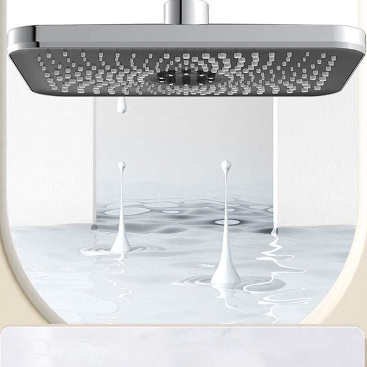 Contemporary Shower Head Combo Standard Spray Pattern Rectangle Large Shower Head Clearhalo 'Bathroom Remodel & Bathroom Fixtures' 'Home Improvement' 'home_improvement' 'home_improvement_shower_heads' 'Shower Heads' 'shower_heads' 'Showers & Bathtubs Plumbing' 'Showers & Bathtubs' 7294910
