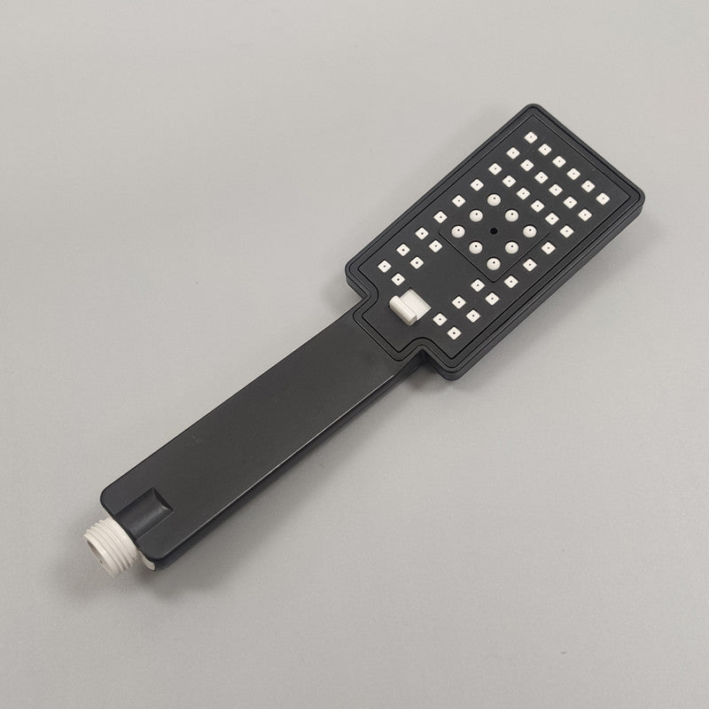 Square Shower Head Combo Standard Spray Pattern with Handheld Shower Head Black White Hand Shower Clearhalo 'Bathroom Remodel & Bathroom Fixtures' 'Home Improvement' 'home_improvement' 'home_improvement_shower_heads' 'Shower Heads' 'shower_heads' 'Showers & Bathtubs Plumbing' 'Showers & Bathtubs' 7294937