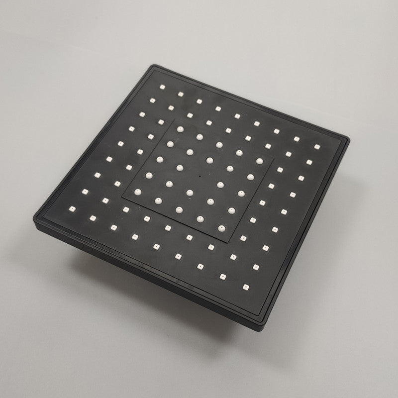 Square Shower Head Combo Standard Spray Pattern with Handheld Shower Head Black White Large Shower Clearhalo 'Bathroom Remodel & Bathroom Fixtures' 'Home Improvement' 'home_improvement' 'home_improvement_shower_heads' 'Shower Heads' 'shower_heads' 'Showers & Bathtubs Plumbing' 'Showers & Bathtubs' 7294943