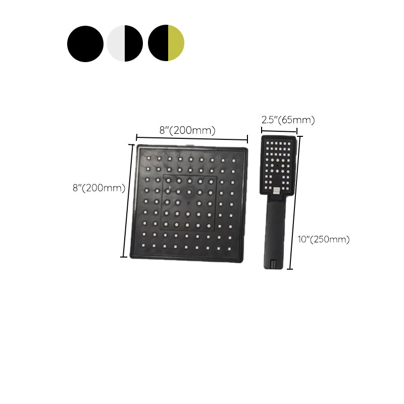 Square Shower Head Combo Standard Spray Pattern with Handheld Shower Head Clearhalo 'Bathroom Remodel & Bathroom Fixtures' 'Home Improvement' 'home_improvement' 'home_improvement_shower_heads' 'Shower Heads' 'shower_heads' 'Showers & Bathtubs Plumbing' 'Showers & Bathtubs' 7294954