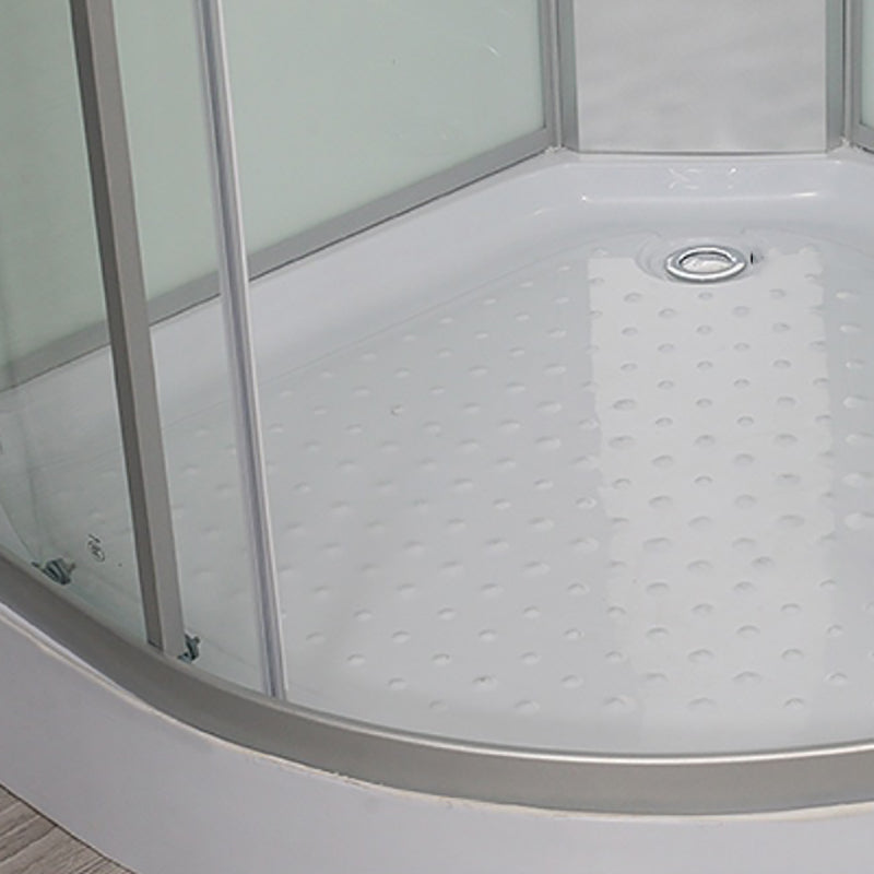 Round Shower Enclosure Double Sliding Door Shower Room with Shower Head Clearhalo 'Bathroom Remodel & Bathroom Fixtures' 'Home Improvement' 'home_improvement' 'home_improvement_shower_stalls_enclosures' 'Shower Stalls & Enclosures' 'shower_stalls_enclosures' 'Showers & Bathtubs' 7294975