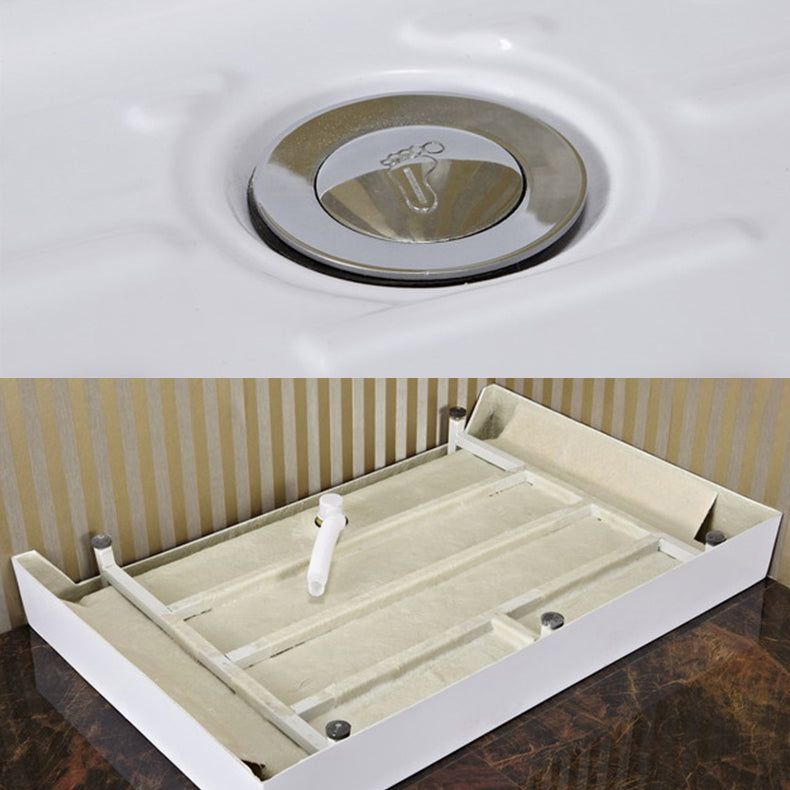 Rectangular Shower Kit Semi Frameless Tempered Glass Shower Enclosure Clearhalo 'Bathroom Remodel & Bathroom Fixtures' 'Home Improvement' 'home_improvement' 'home_improvement_shower_stalls_enclosures' 'Shower Stalls & Enclosures' 'shower_stalls_enclosures' 'Showers & Bathtubs' 7295012