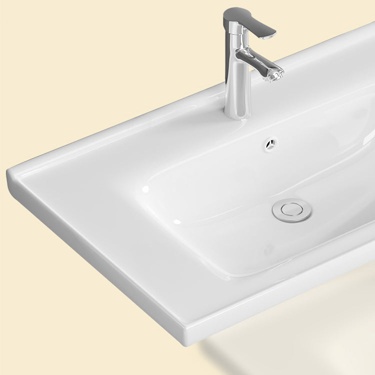 White Bathroom Vanity Metal Frame Single Sink Rectangular Freestanding Vanity with Mirror Clearhalo 'Bathroom Remodel & Bathroom Fixtures' 'Bathroom Vanities' 'bathroom_vanities' 'Home Improvement' 'home_improvement' 'home_improvement_bathroom_vanities' 7295243