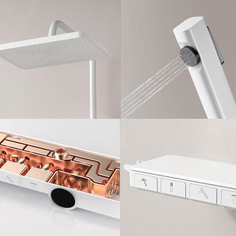 Modern Shower System Adjustable Spray Pattern Shower Head Combo Clearhalo 'Bathroom Remodel & Bathroom Fixtures' 'Home Improvement' 'home_improvement' 'home_improvement_shower_faucets' 'Shower Faucets & Systems' 'shower_faucets' 'Showers & Bathtubs Plumbing' 'Showers & Bathtubs' 7296042