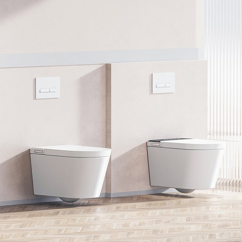 Elongated Wall Mounted Bidet Antimicrobial Smart Bidet with Heated Seat and Dryer Clearhalo 'Bathroom Remodel & Bathroom Fixtures' 'Bidets' 'Home Improvement' 'home_improvement' 'home_improvement_bidets' 'Toilets & Bidets' 7296250