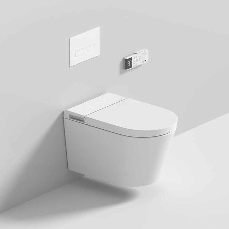 Elongated Wall Mounted Bidet Antimicrobial Smart Bidet with Heated Seat and Dryer Clearhalo 'Bathroom Remodel & Bathroom Fixtures' 'Bidets' 'Home Improvement' 'home_improvement' 'home_improvement_bidets' 'Toilets & Bidets' 7296251
